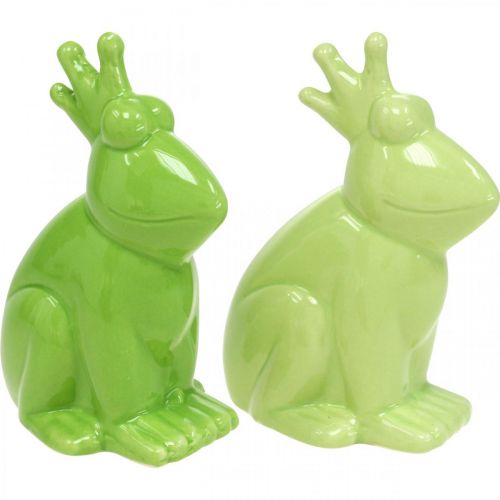 Prodotto Figura decorativa rana in ceramica, decorazione estiva principe ranocchio 10.5×5.5×7cm 4pz