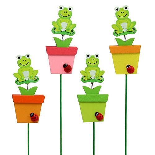 Floristik24 Rana in vaso da fiori assortita. 9 cm L28 cm 16 pz