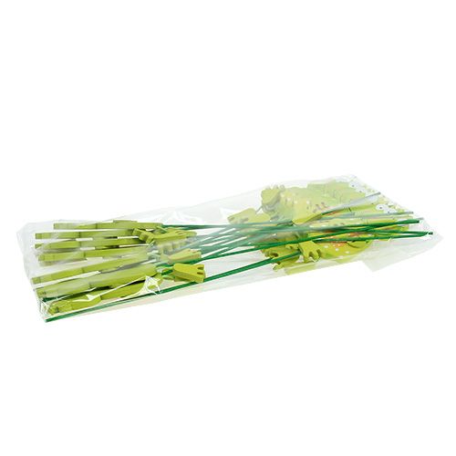 Floristik24 Ragazza rana con fiore verde 11,5 cm 15 pezzi