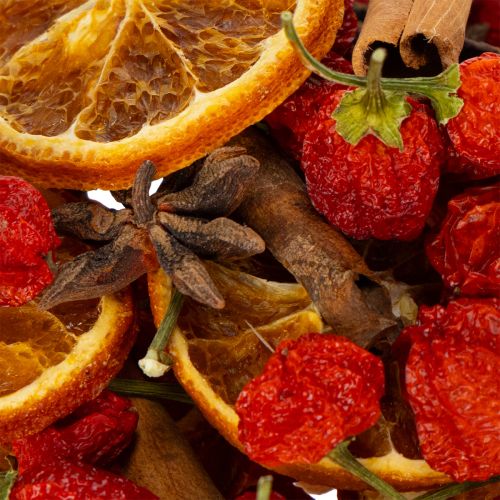 Prodotto Set di decorazioni a fette d'arancia essiccate con cannella e stelle per la decorazione della tavola festiva 70 g