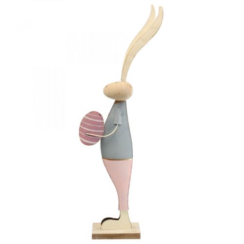 Floristik24 Decorazione primaverile coniglietti in metallo coppia di coniglietti H54cm 2pz