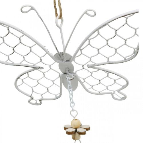 Floristik24 Decorazione primaverile, farfalle in metallo, Pasqua, decorazione ciondolo farfalla 2pz