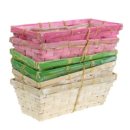 Prodotto Cesti primaverili quadrati multicolore 25x12x9 cm 6 pz