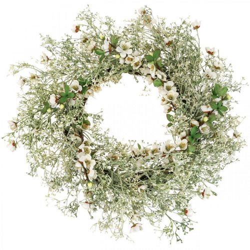 Floristik24 Ghirlanda primaverile fiori di ciliegio gypsophila corona artificiale Ø50cm