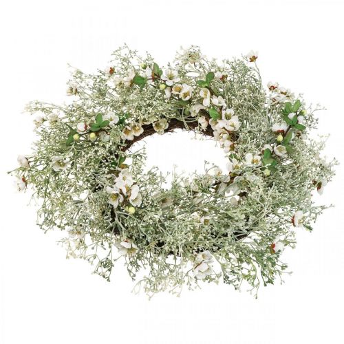 Floristik24 Ghirlanda primaverile fiori di ciliegio gypsophila corona artificiale Ø50cm
