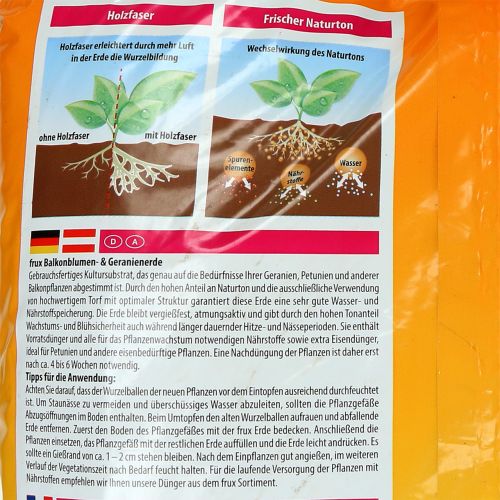 Floristik24 FRUX terriccio per fiori da balcone e geranio 40l