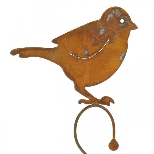 Floristik24 Uccello decorativo in metallo, appendiabiti, decorazione da giardino in acciaio inossidabile L38cm