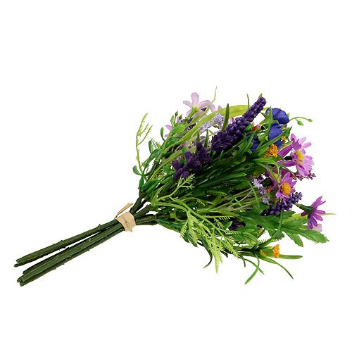 Floristik24 Daisy Bouquet rosa con lavanda 24cm