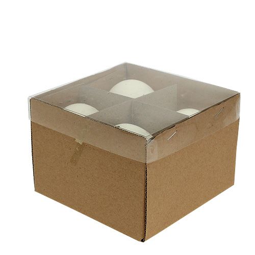 Floristik24 Uova d&#39;oca bianche 7 cm 4 pezzi