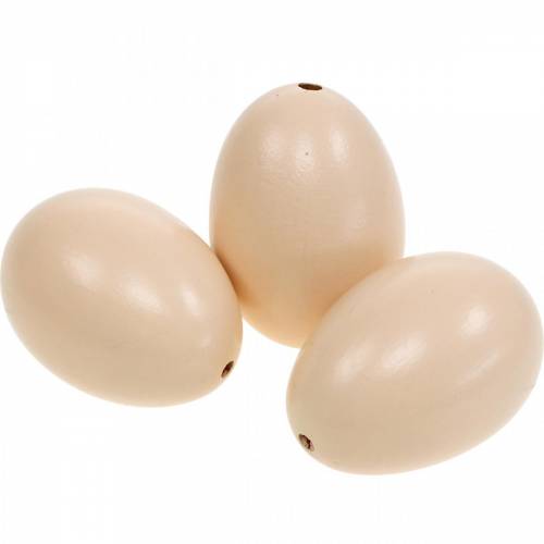 Floristik24 Uova D'Oca Crema Uova Soffiate Decorazione Pasquale 12 pz