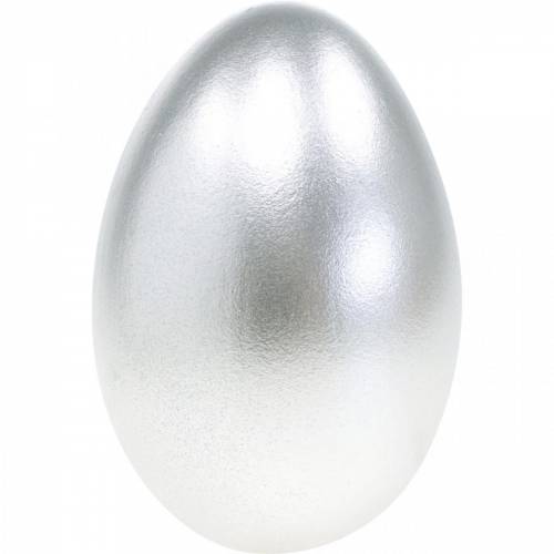Floristik24 Uova D&#39;Oca Uova Soffiate In Argento Decorazione Pasquale 12 pz
