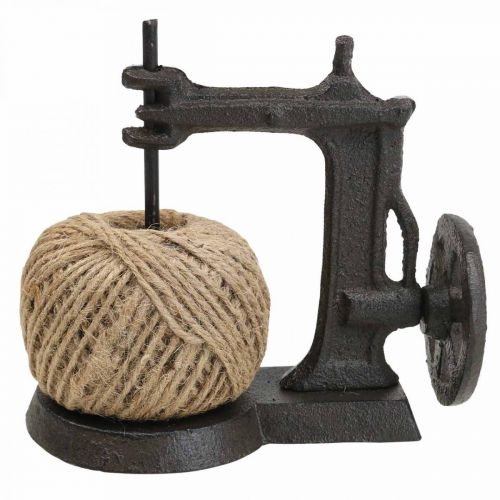 Floristik24 Portafilo decorativo per macchina da cucire in ghisa 17x10x5cm