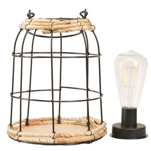 Prodotto Lanterna da giardino Lampada solare da giardino in metallo nero Ø17cm