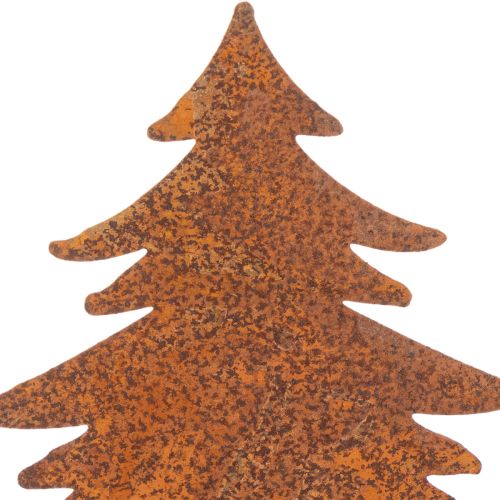 Paletto da giardino, acciaio anticato, cervo, stella, abete, H10/15cm, 3 pezzi | Floristik24.it
