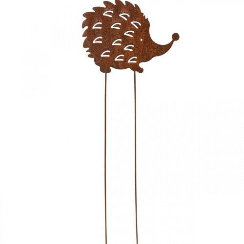 Prodotto Paletto decorativo per letto riccio da giardino, patina ruggine, 20 cm
