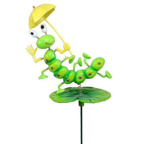 Floristik24 Spina da giardino bruco con ombrello sull&#39;asta 74cm