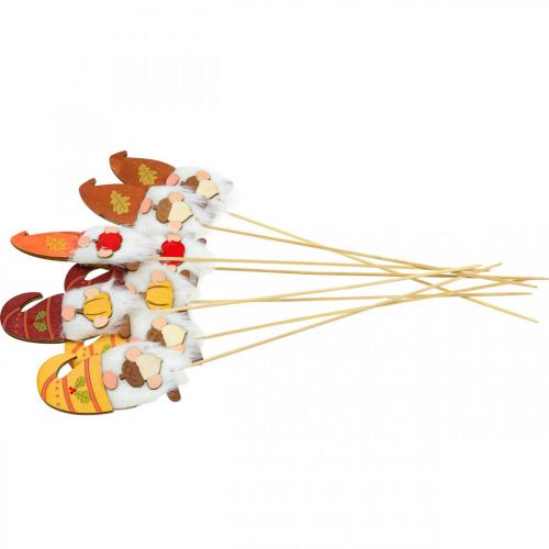 Prodotto Gnomi da Giardino Decorazione Autunnale in Legno Assortiti 39 cm 8 pz