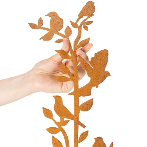 Ramo decorativo da giardino con uccellini, in metallo, 100 cm | Floristik24.it