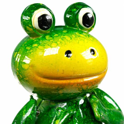 Floristik24 Plug decorativo saltatore con molle in metallo verde, giallo H65,5cm