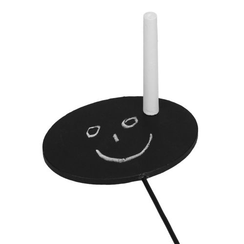 Prodotto Pali per letto Pali da giardino Cartelli in legno ovali neri H17,5 cm Confezione da 12