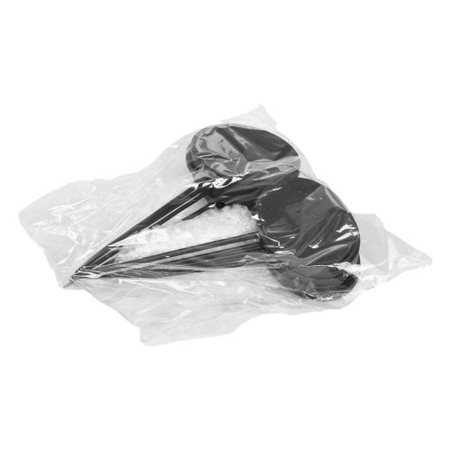 Prodotto Pali per letto Pali da giardino Cartelli in legno ovali neri H17,5 cm Confezione da 12