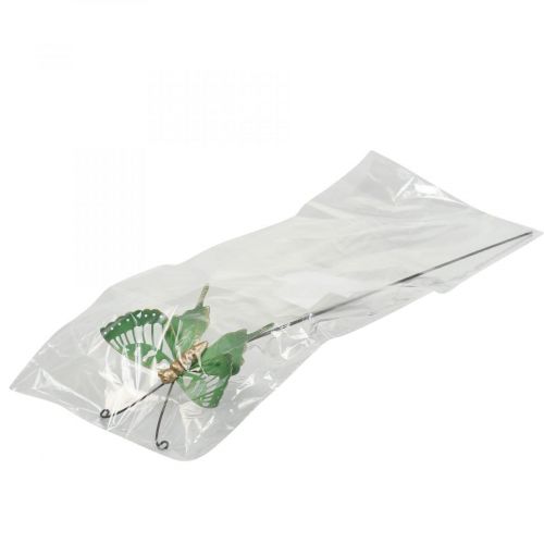 Floristik24 Paletto da Giardino Farfalla in Metallo Verde Oro 12x10/46cm