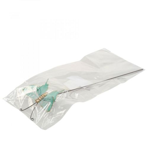 Floristik24 Paletto da giardino Farfalla in metallo turchese oro 12×10/46cm