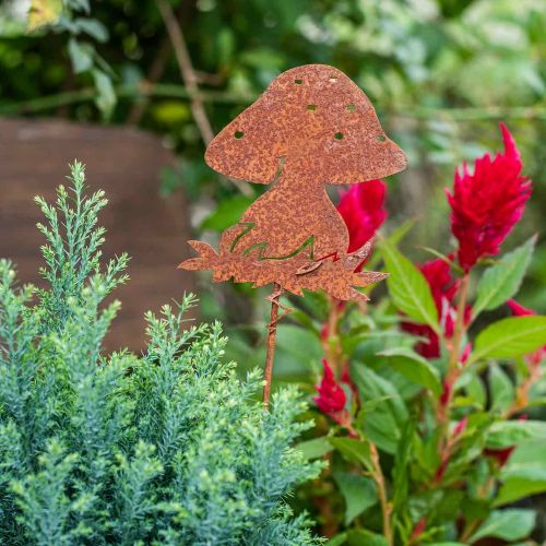 Floristik24 Paletto da giardino fungo ruggine mosca agarico decorazione autunnale giardino 47 cm