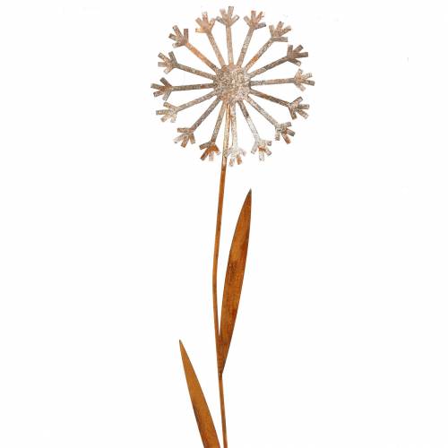 Floristik24 Tappo da giardino dente di leone patina metallo Ø18 H88cm