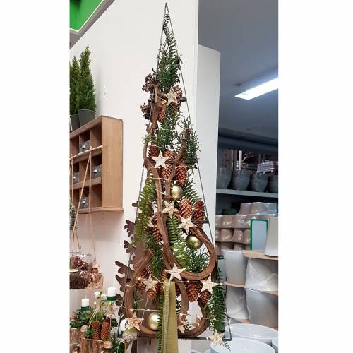 Spina in metallo abete 58 cm grigio
