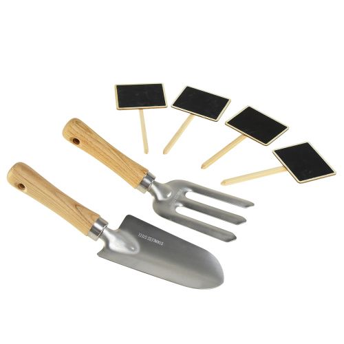 Prodotto Set di attrezzi da giardino con paletti rastrello da letto 25/28 cm