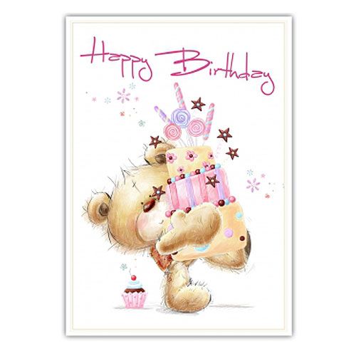 Floristik24 Biglietto d'auguri "Happy Birthday" 5 pezzi