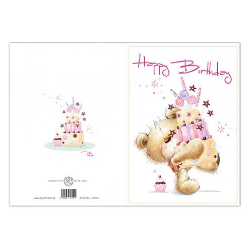 Floristik24 Biglietto d'auguri "Happy Birthday" 5 pezzi