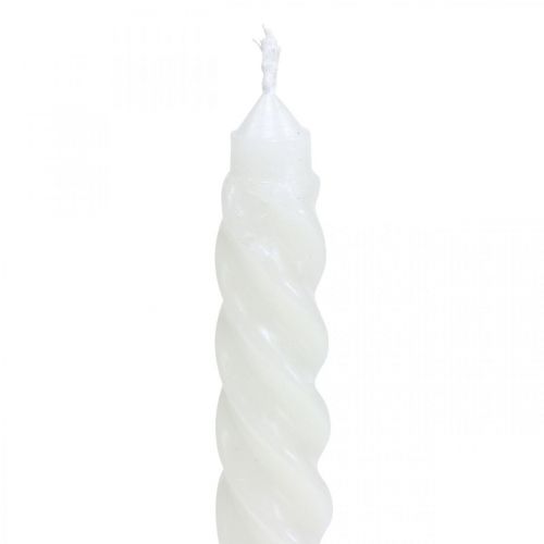 Prodotto Candele attorcigliate candele a spirale crema Ø2,2 cm H30 cm 2 pezzi