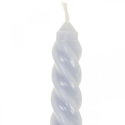 Floristik24 Candele intrecciate candele coniche azzurre Ø2,2cm H30cm 2pz