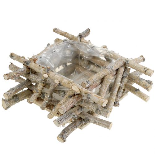 Floristik24 Rami di betulla lavati di bianco 28 cm x 28 cm H10 cm