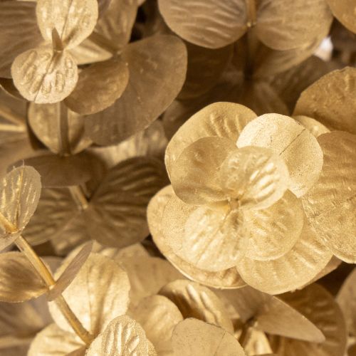 Pianta di eucalipto artificiale, ramo decorativo color oro per decorazione da tavola, 24 cm | Floristik24.it