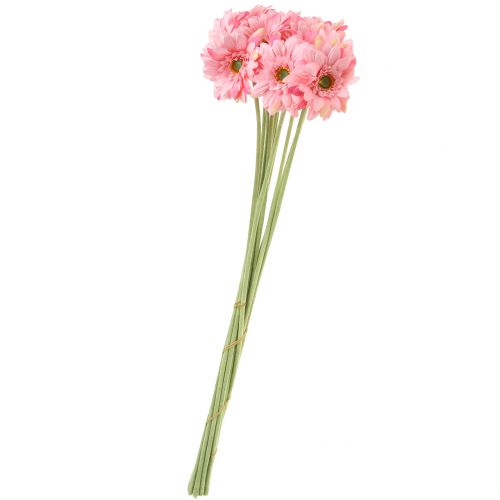 Floristik24 Gerbera rosa artificiale 47cm 12 pezzi