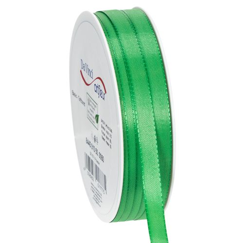 Prodotto Nastro regalo e decorativo, nastro in taffetà verde, larghezza 10 mm, lunghezza 50 m