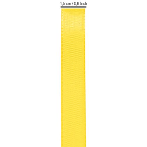 Prodotto Nastro regalo e decorativo, nastro in taffetà, 15 mm x 50 m, giallo
