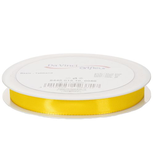 Prodotto Nastro regalo e decorativo, nastro in taffetà, 15 mm x 50 m, giallo