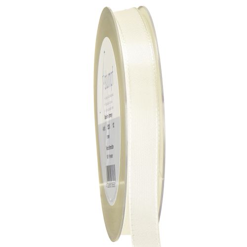 Nastro regalo e decorativo in taffetà color crema 15 mm 50 m
