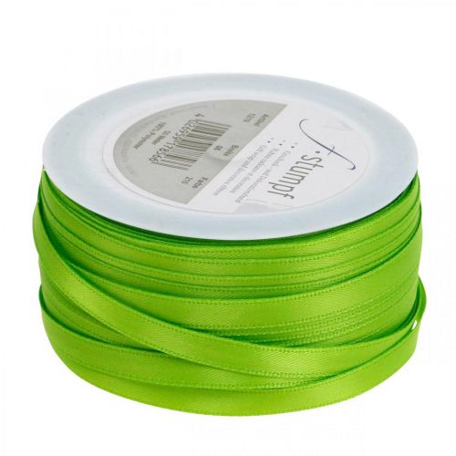 Prodotto Nastro decorativo nastro regalo verde chiaro 6mm 50m