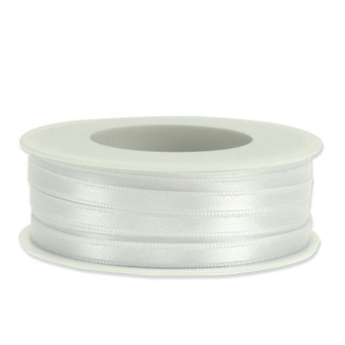 Prodotto Nastro decorativo regalo in bianco 6 mm 50 m