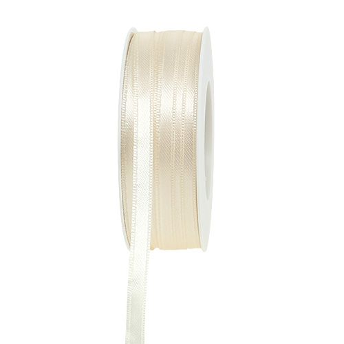 Floristik24 Nastro regalo crema 6mm x 50m