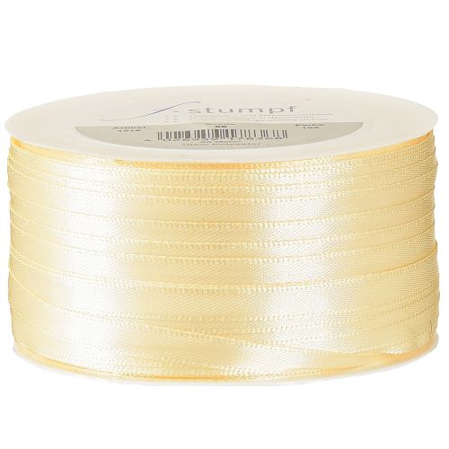 Prodotto Nastro regalo decorativo in crema, nastro di raso 6 mm × 50 m