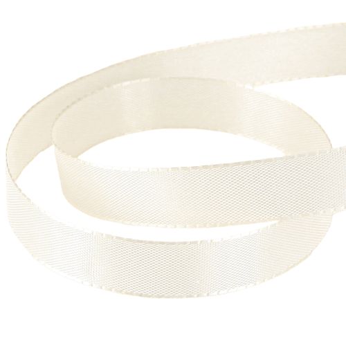 Prodotto Nastro regalo decorativo in taffetà color crema 15 mm 50 m