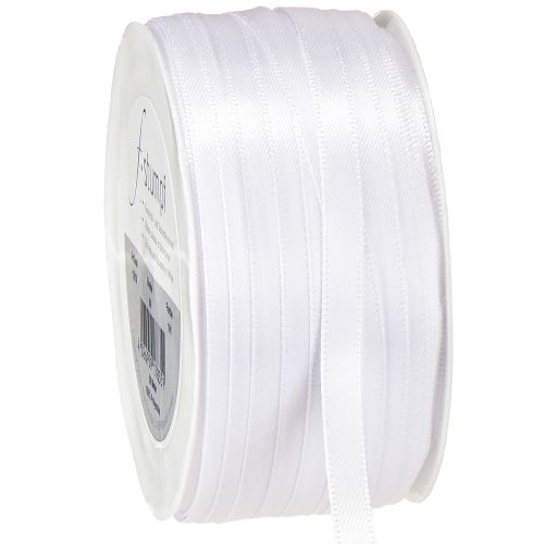Nastro regalo nastro decorativo nastro di raso bianco 6mm 50m