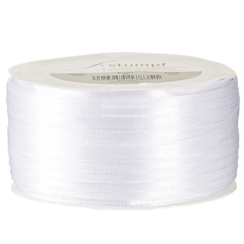 Prodotto Nastro regalo nastro decorativo nastro di raso bianco 6mm 50m