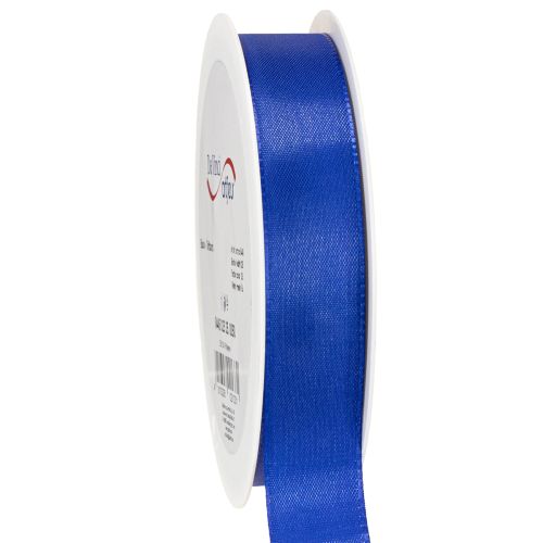 Floristik24 Nastro regalo, nastro decorativo, nastro in taffetà, blu scuro, 25 mm × 50 m
